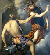 Paris Bordone Athena Scorning the Advances of Hephaestus oil painting on canvas